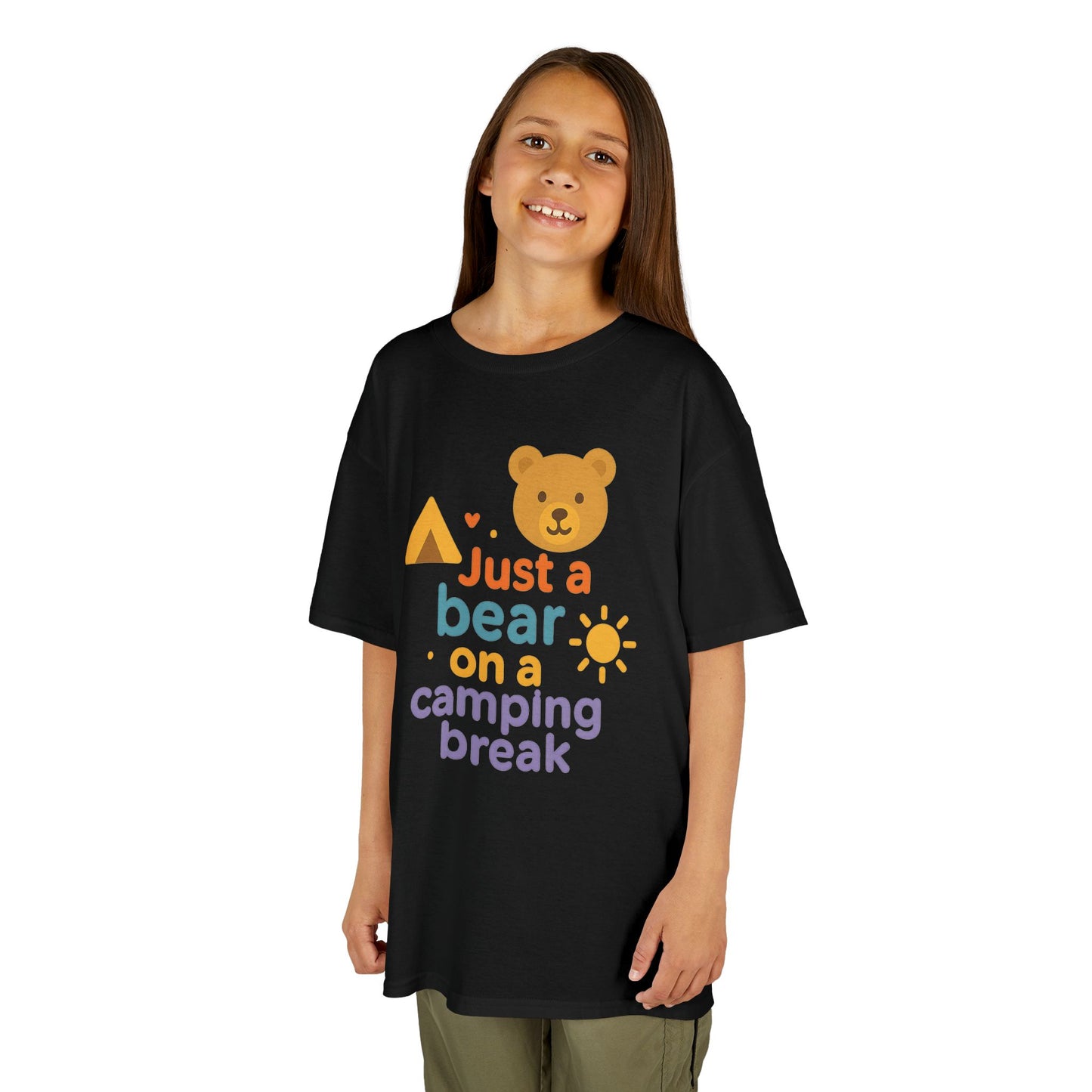 Bear Camping Adventure Youth Gildan Tee