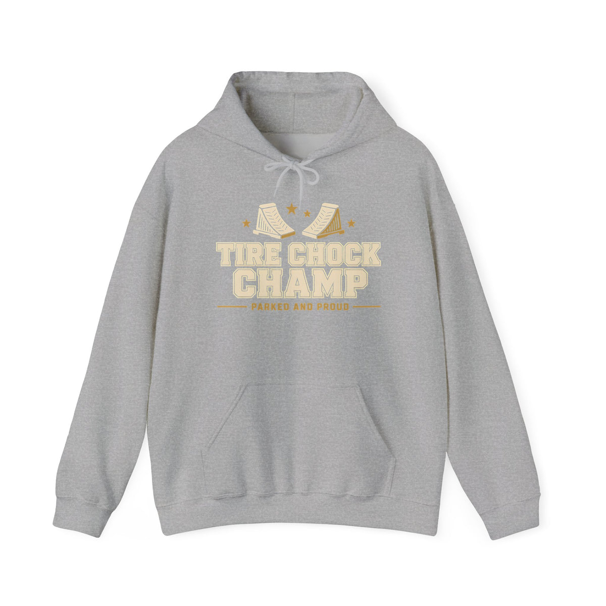 Tire Chock Champ Funny Camping Hoodie