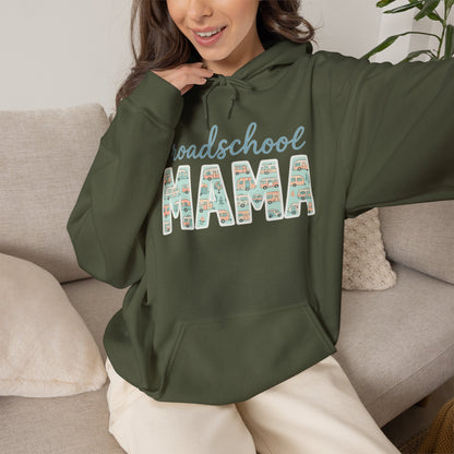 Roadschool Mama: Whimsical RV Education Design Funny Camping Hoodie