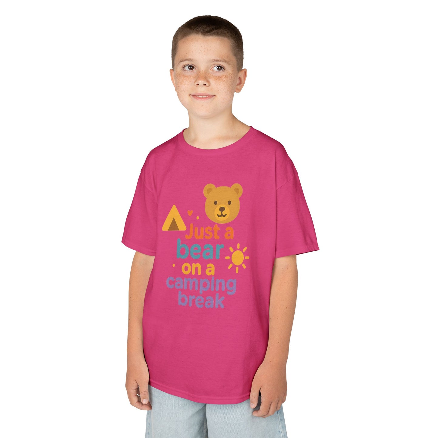 Bear Camping Adventure Youth Gildan Tee