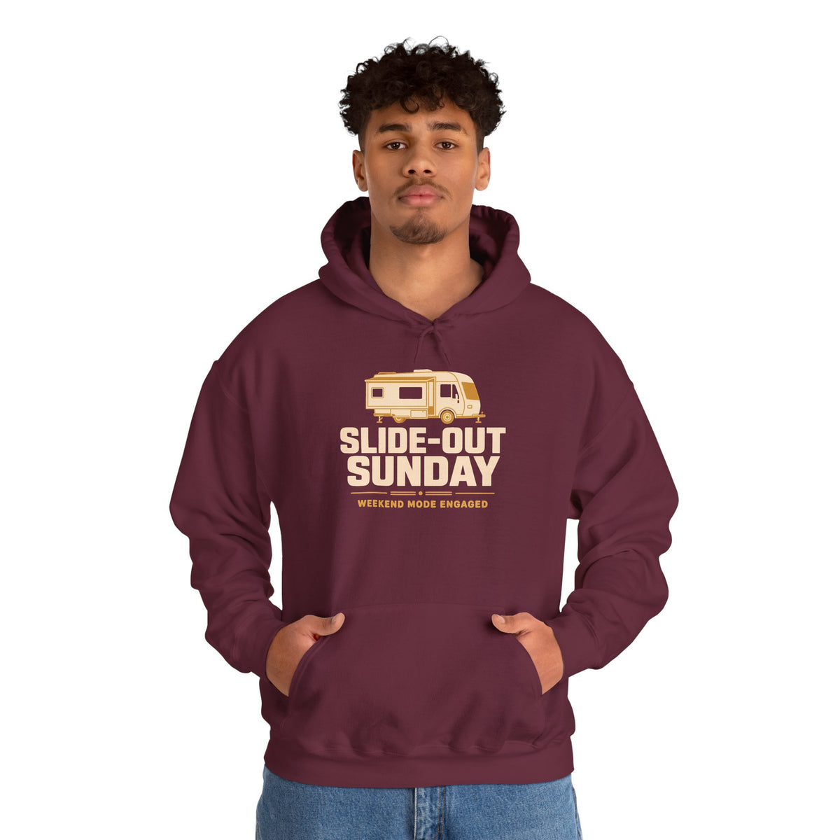 Slide-Out Sunday Funny Camping Hoodie