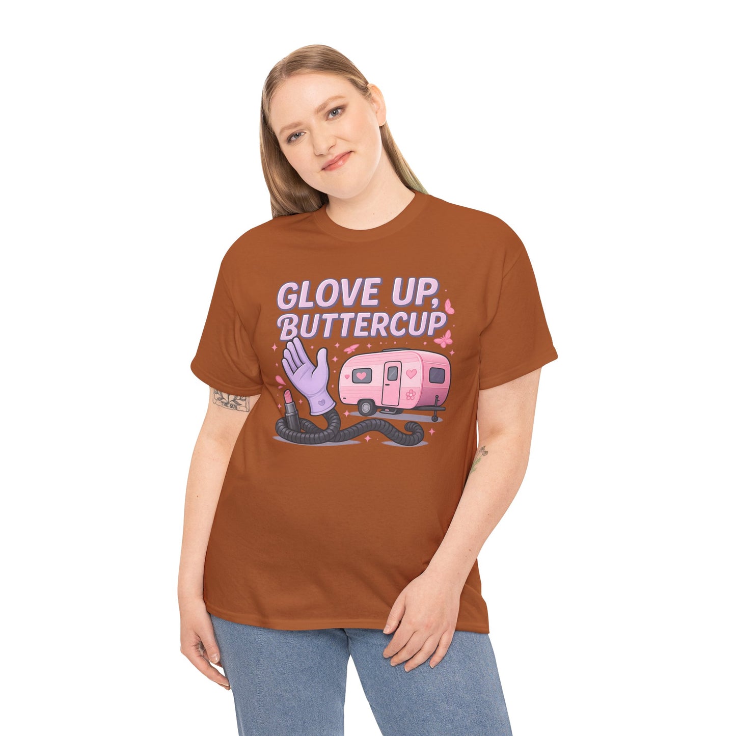 Glove Up, Buttercup: Empowering Female Campers Gildan Tee