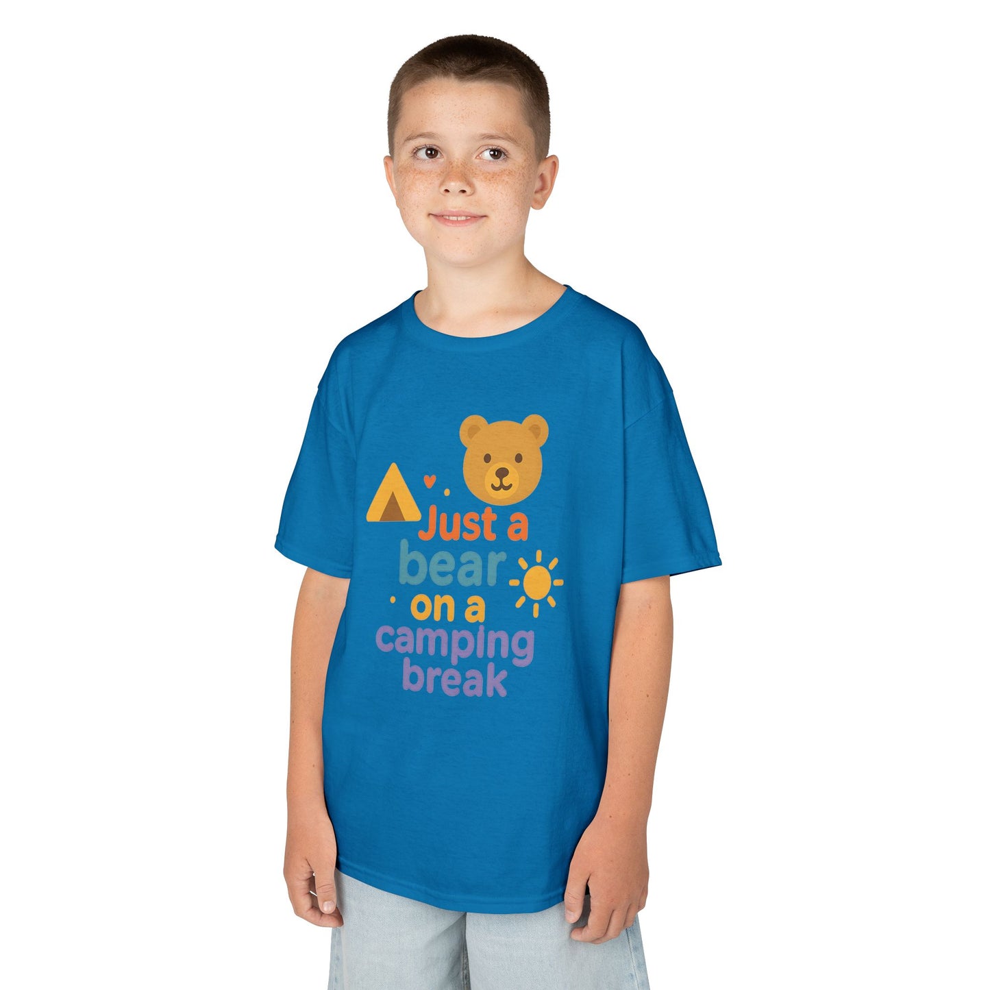 Bear Camping Adventure Youth Gildan Tee