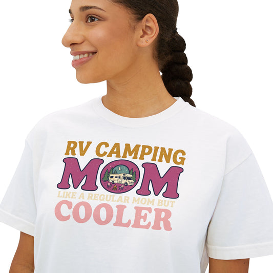 RV Camping Mom Cooler Women's Comfort Colors Boxy Tee