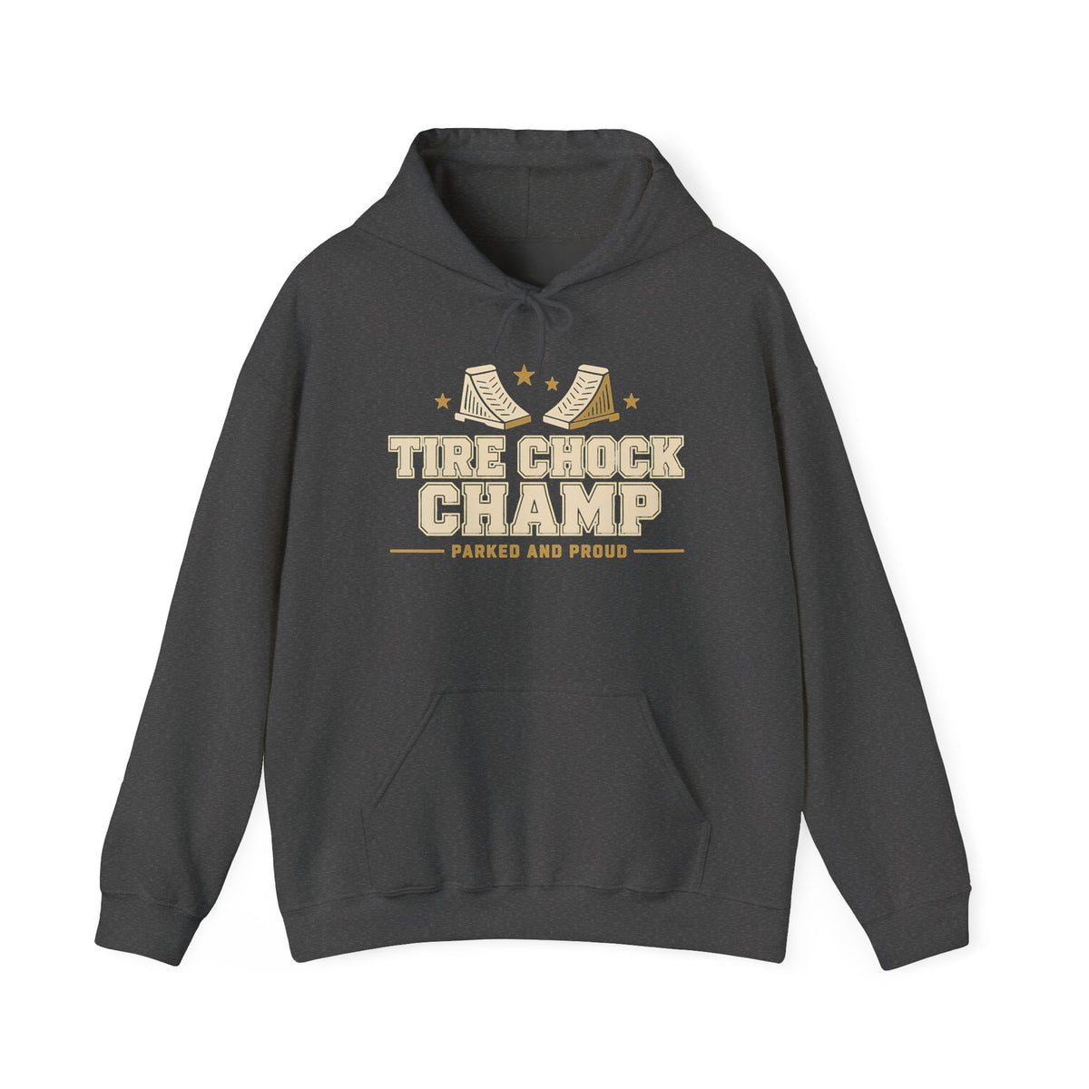 Tire Chock Champ Funny Camping Hoodie