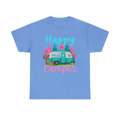 Happy Camper T‑Shirt – Cute Retro Trailer Camping Graphic Tee