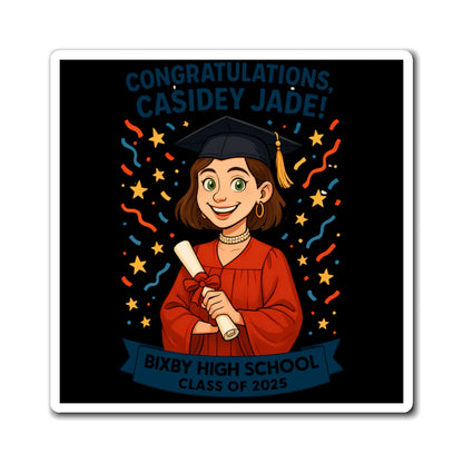 Casidey Jade Graduation Magnet - Class of 2025 - Congratulations