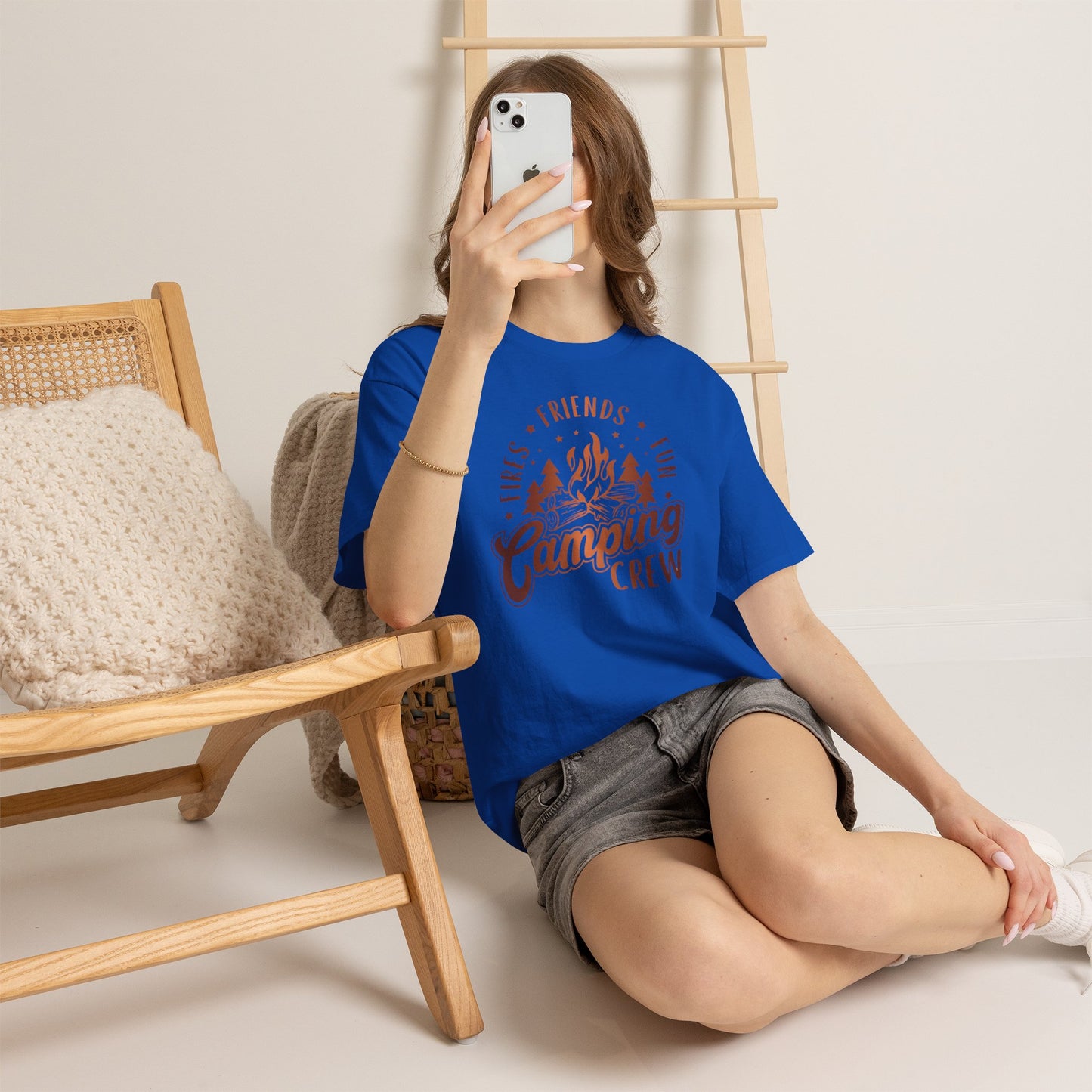 Camping Crew T-Shirt Fires Friends Fun Graphic Tee