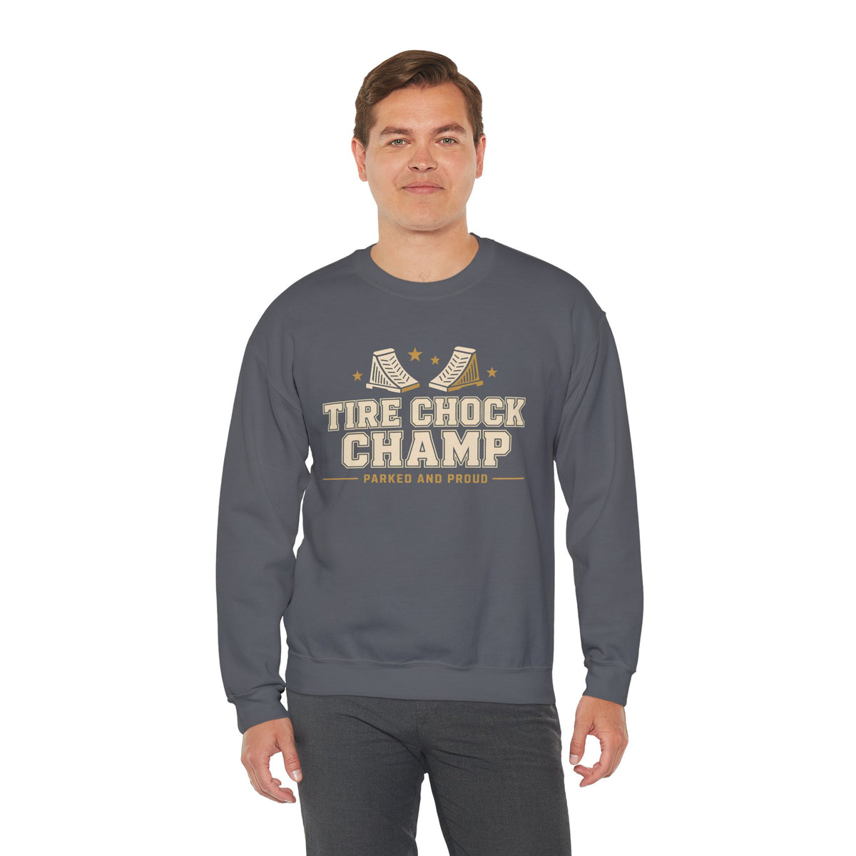 Tire Chock Champ Funny Camping Sweatshirt