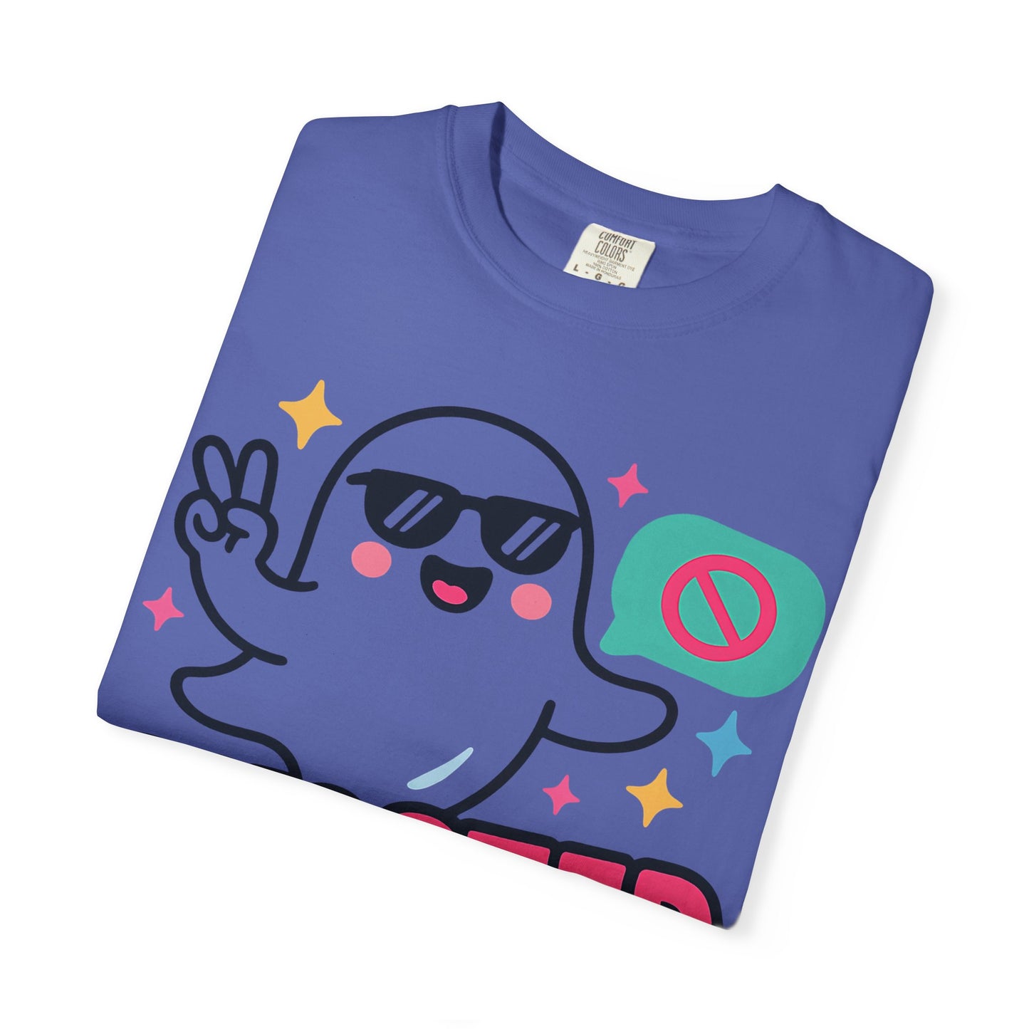Ghosted Him IRL: Trendy Cartoon Ghost Illustration Comfort Colors Single Ladies