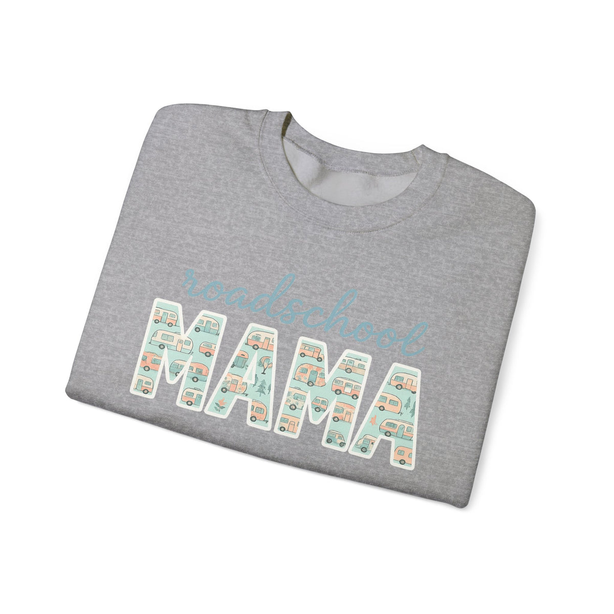 Roadschool Mama: Whimsical RV Education Design Funny Camping Sweatshirt