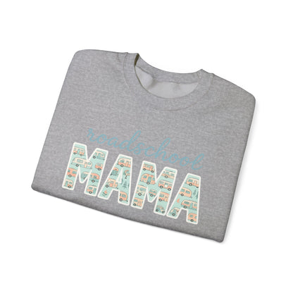 Roadschool Mama: Whimsical RV Education Design Funny Camping Sweatshirt