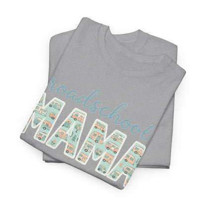 Roadschool Mama: Whimsical RV Education Design Funny Camping Tee