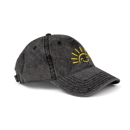 Vintage Embroidered Sun Cap — Smile Sunshine Baseball Hat