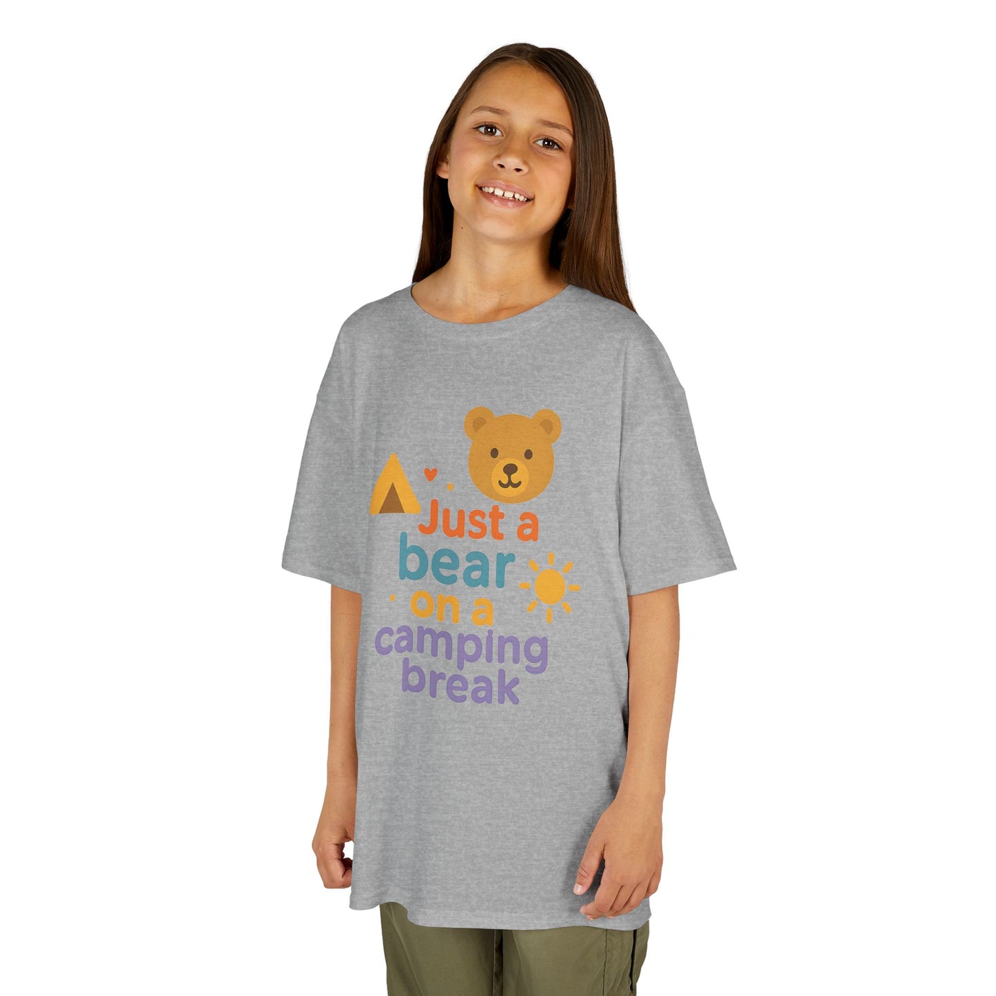 Bear Camping Adventure Youth Gildan Tee