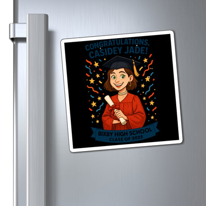 Casidey Jade Graduation Magnet - Class of 2025 - Congratulations