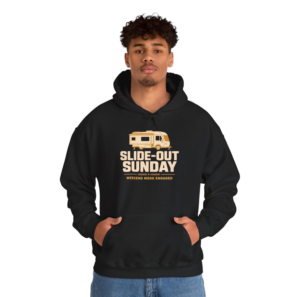 Slide-Out Sunday Funny Camping Hoodie
