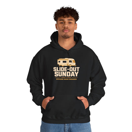 Slide-Out Sunday Funny Camping Hoodie