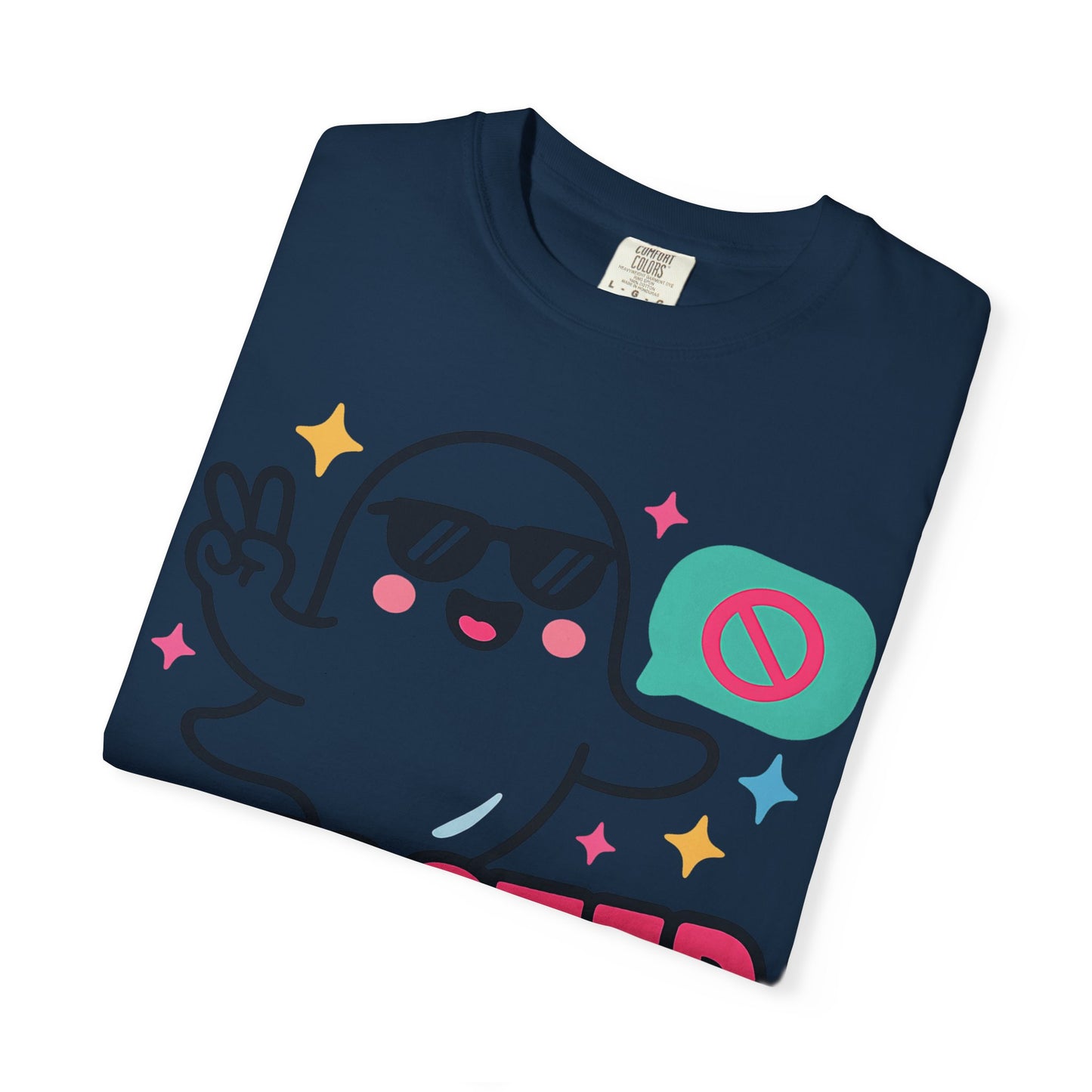 Ghosted Him IRL: Trendy Cartoon Ghost Illustration Comfort Colors Single Ladies