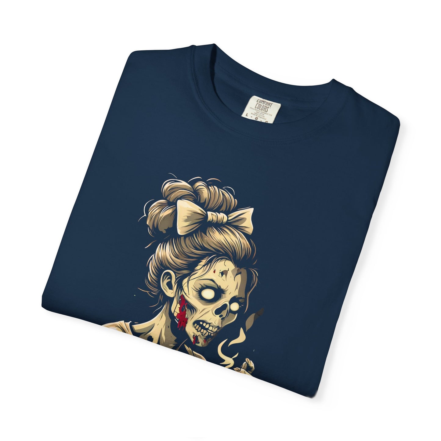 Mombie Unisex Garment-Dyed T-Shirt, Funny Parent Gift, Halloween Costume, Zombie Humor Tee, Unique Mom Shirt