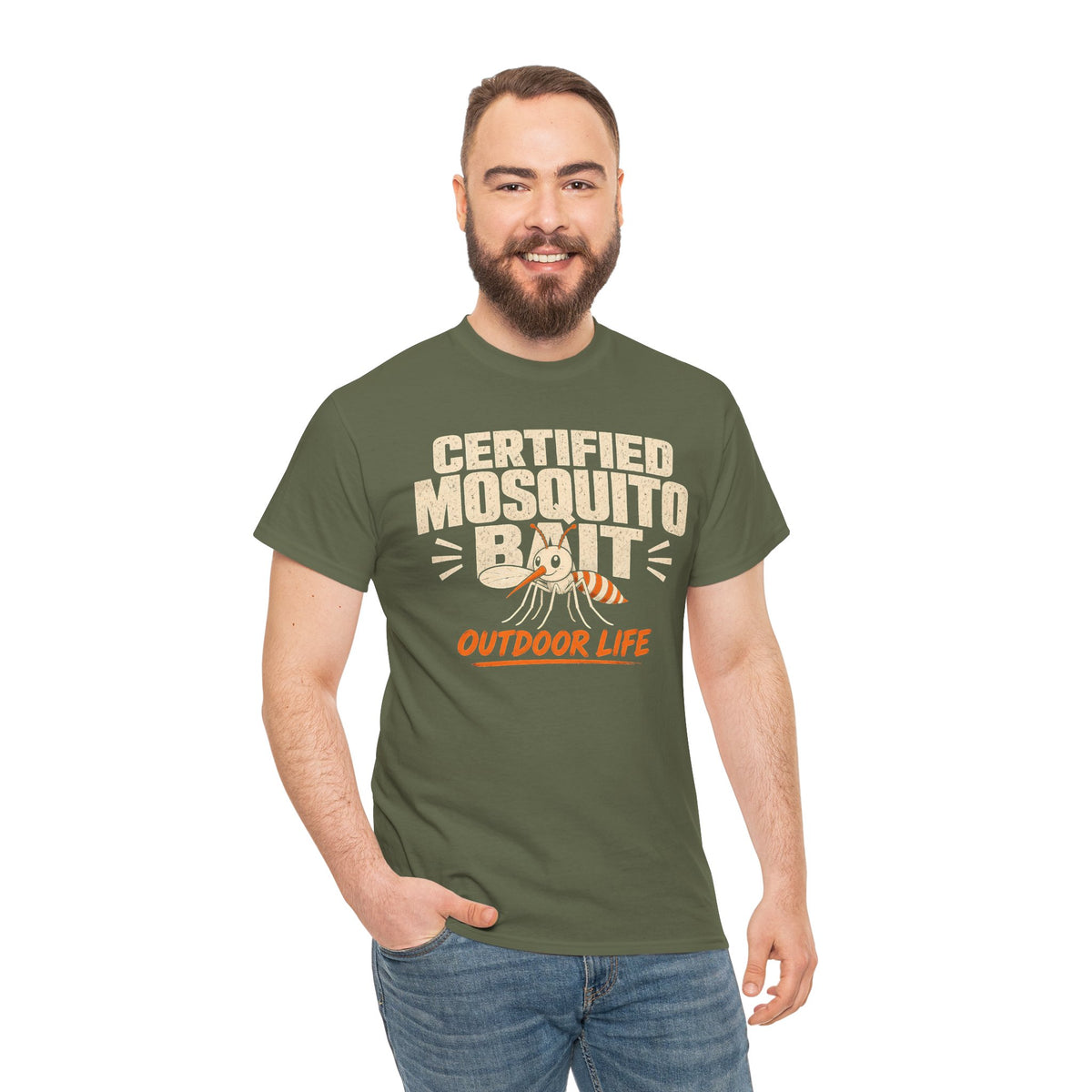 Certified Mosquito Bait Funny Camping Tee