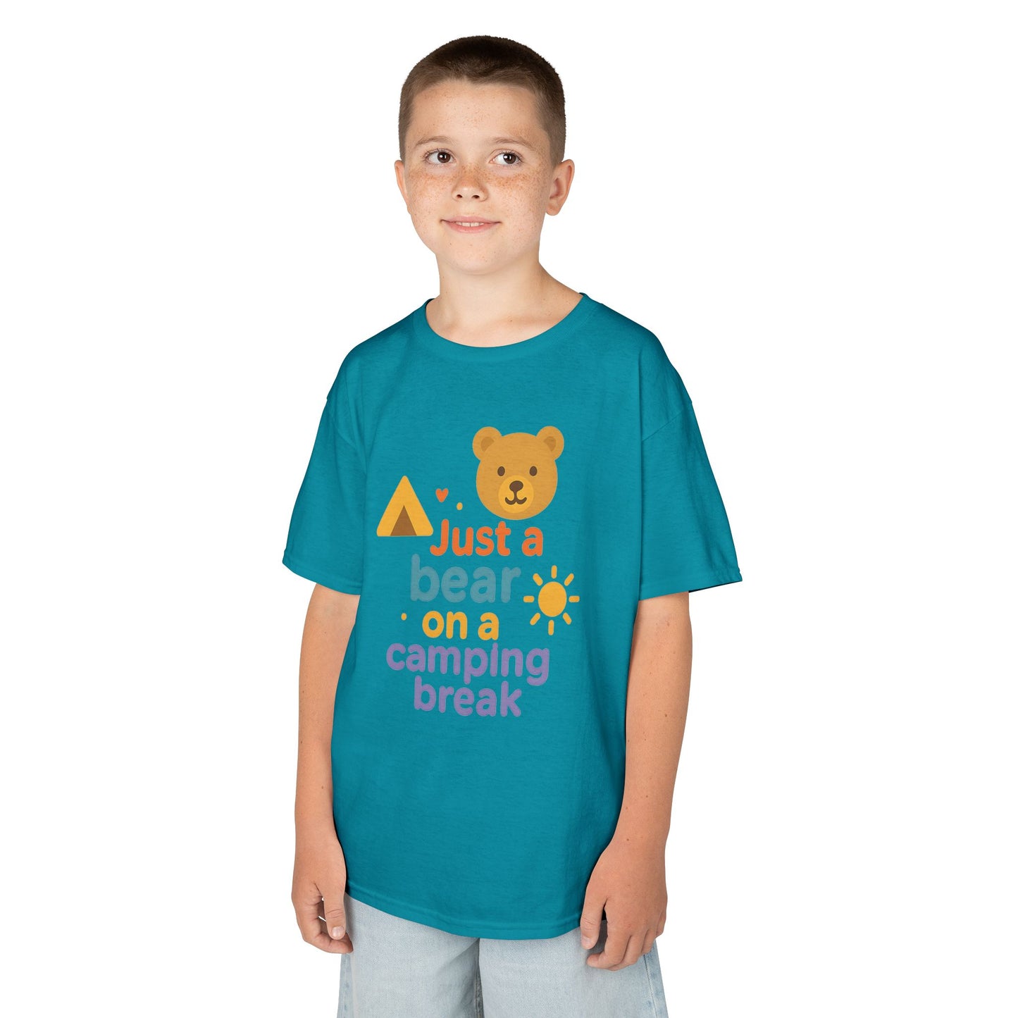 Bear Camping Adventure Youth Gildan Tee