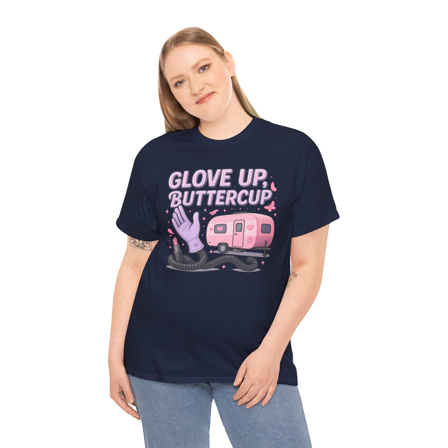 Glove Up, Buttercup: Empowering Female Campers Gildan Tee
