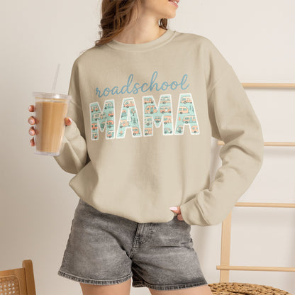 Roadschool Mama: Whimsical RV Education Design Funny Camping Sweatshirt