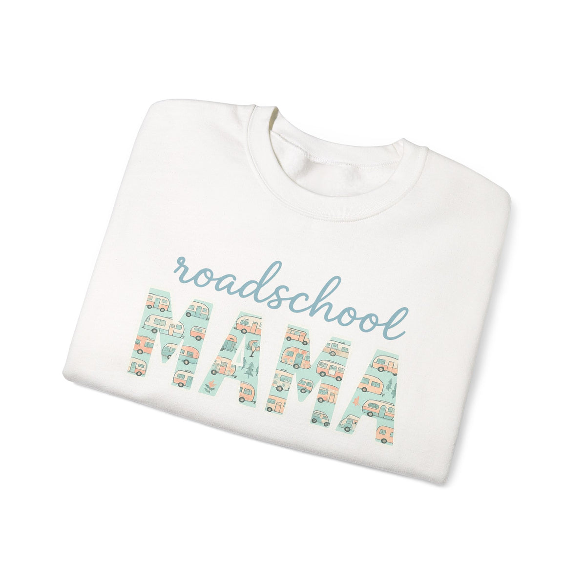 Roadschool Mama: Whimsical RV Education Design Funny Camping Sweatshirt