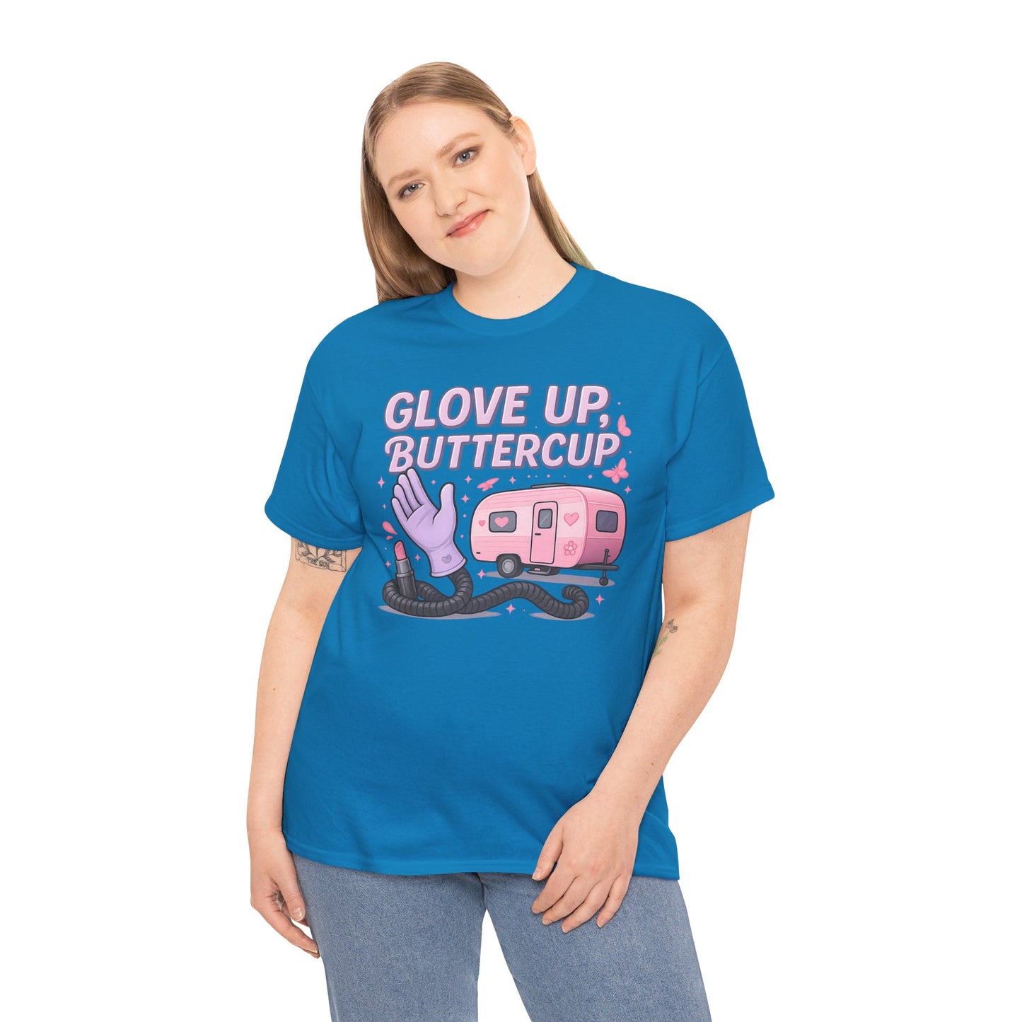 Glove Up, Buttercup: Empowering Female Campers Gildan Tee