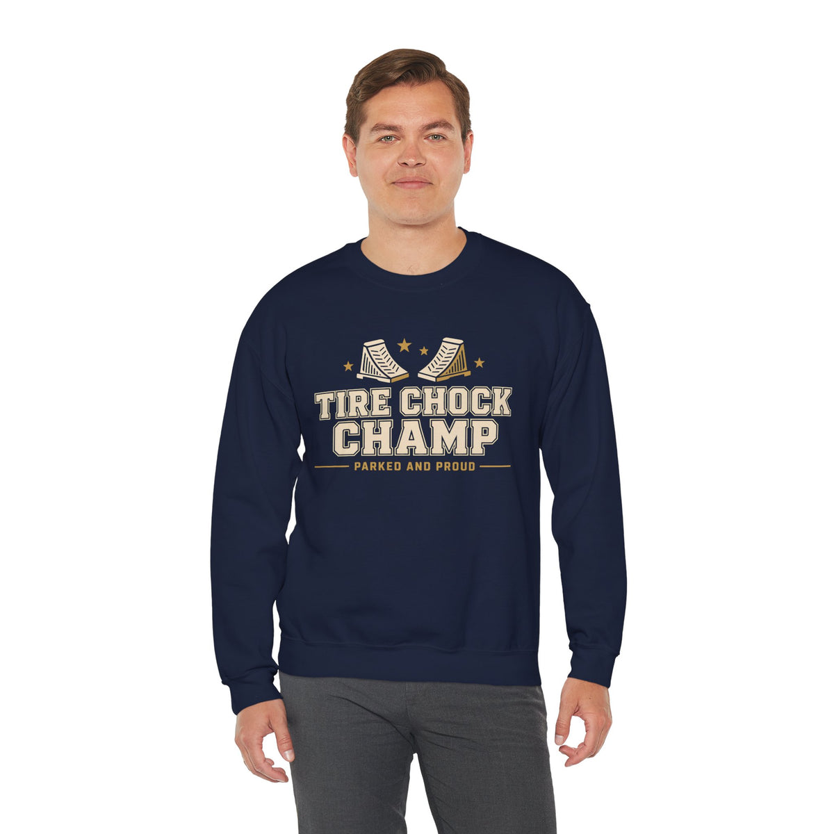 Tire Chock Champ Funny Camping Sweatshirt