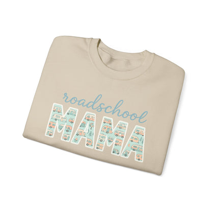 Roadschool Mama: Whimsical RV Education Design Funny Camping Sweatshirt