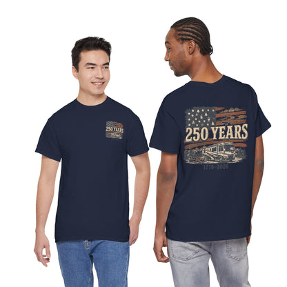 250 Years 1776–2026 American Flag RV T-Shirt