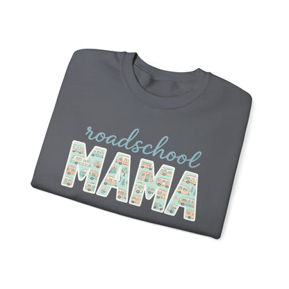 Roadschool Mama: Whimsical RV Education Design Funny Camping Sweatshirt