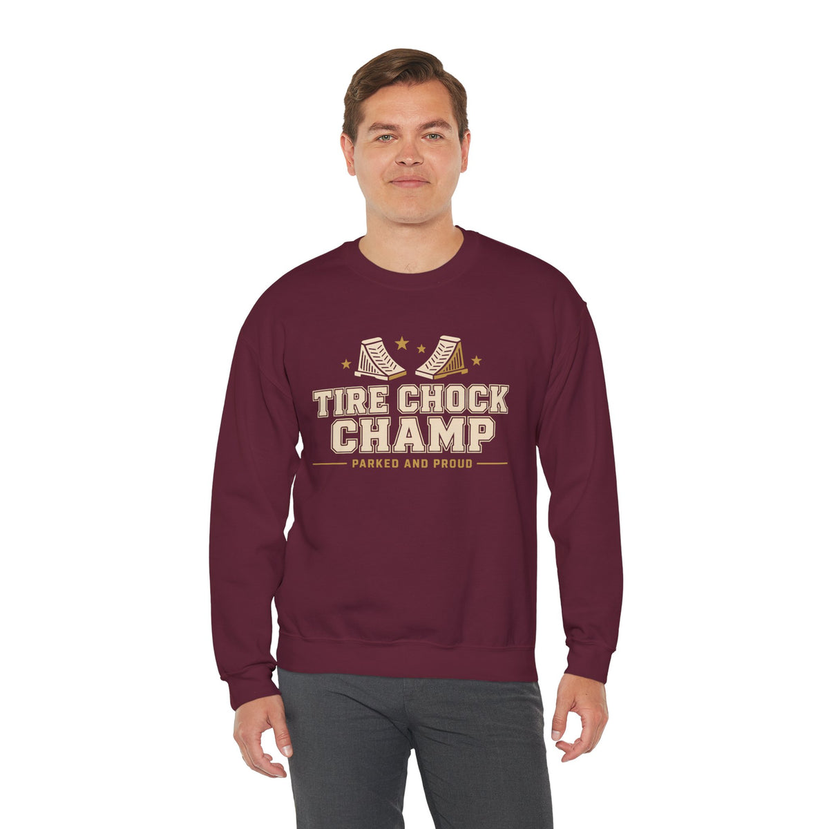Tire Chock Champ Funny Camping Sweatshirt
