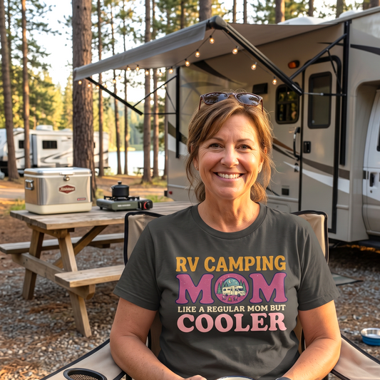 RV Camping Mom Cooler Women's Comfort Colors Boxy Tee