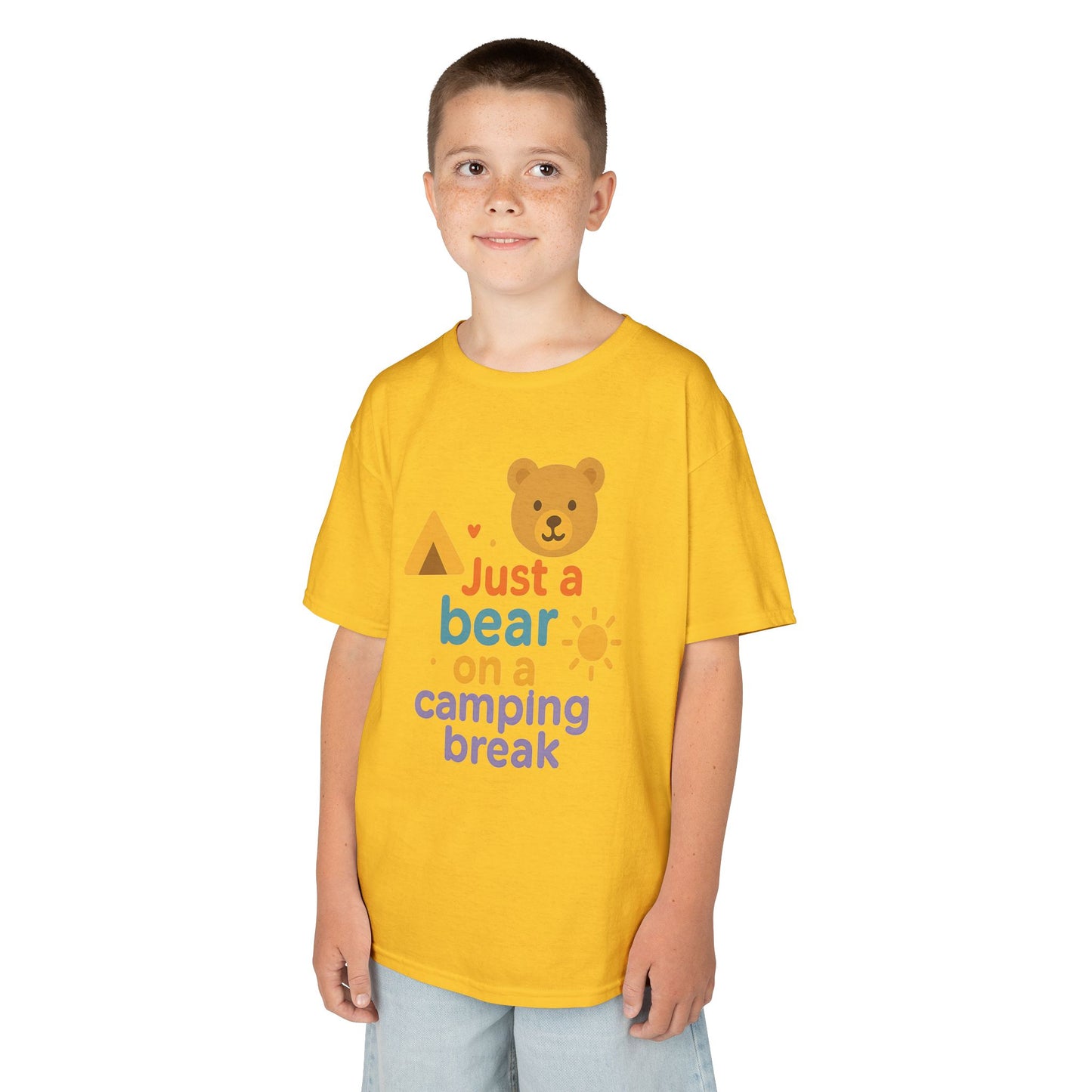 Bear Camping Adventure Youth Gildan Tee