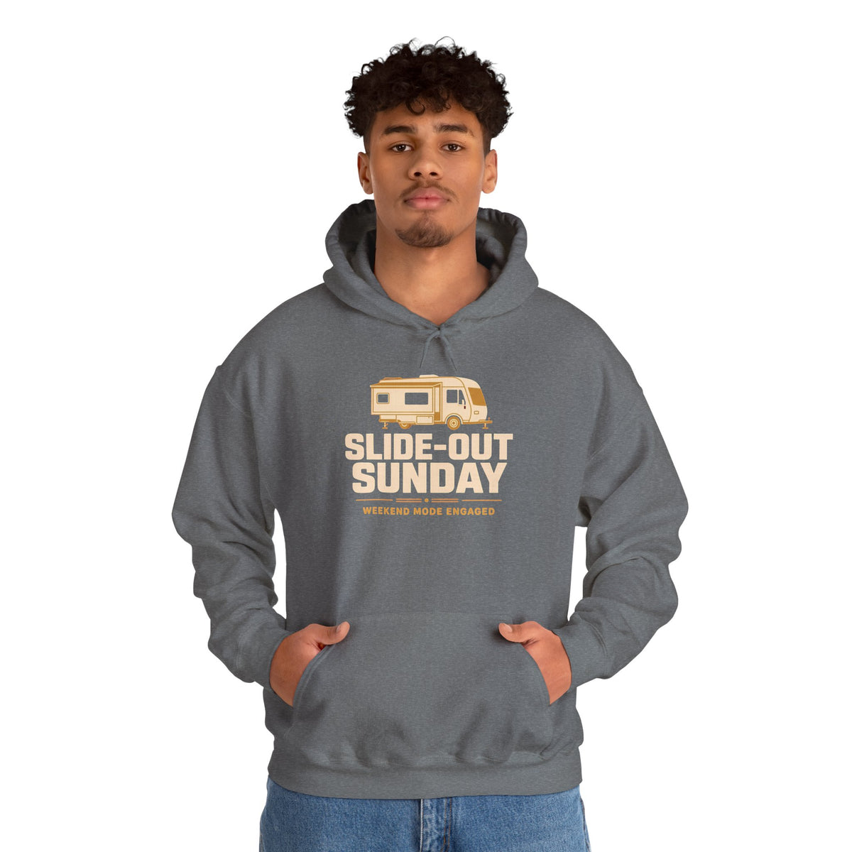 Slide-Out Sunday Funny Camping Hoodie