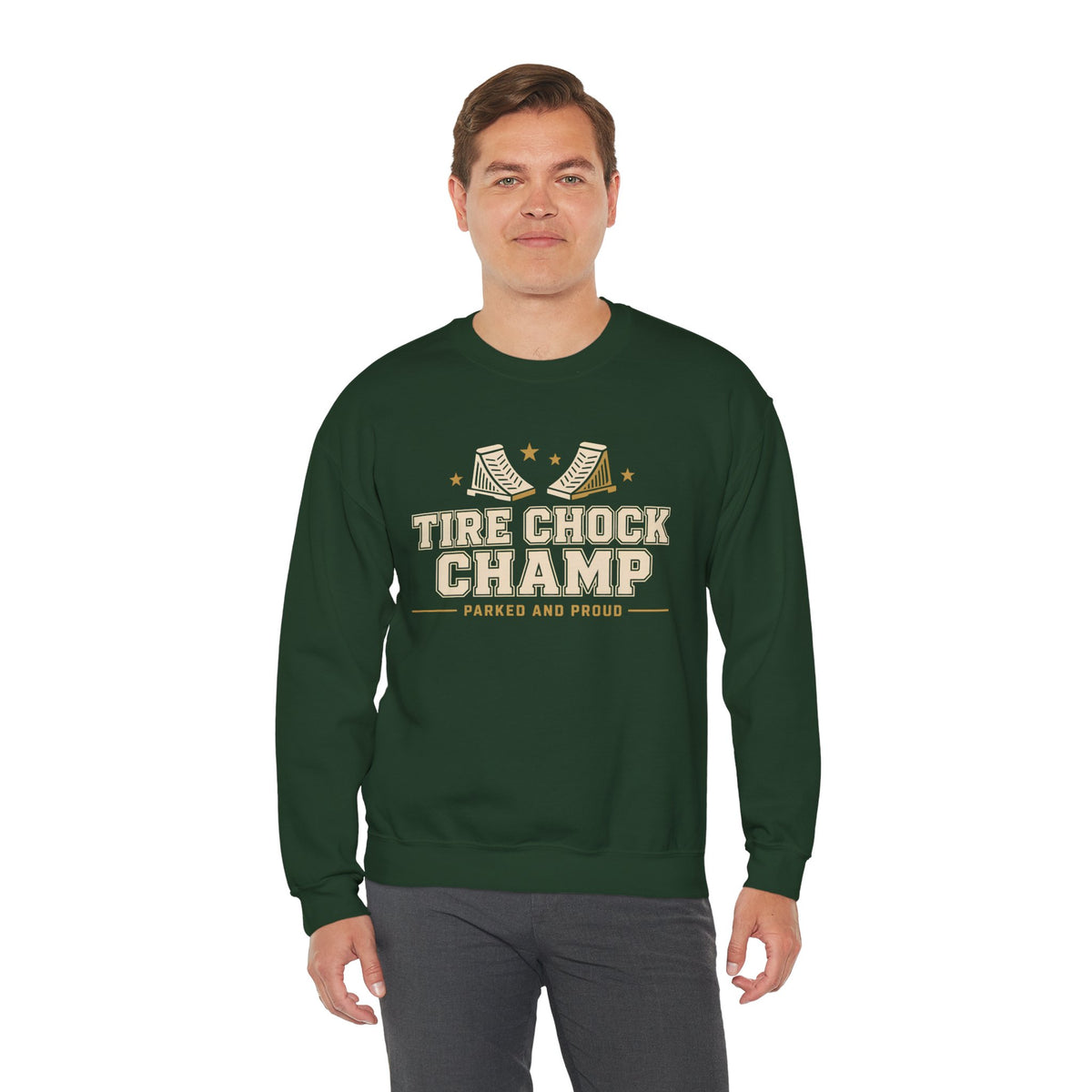 Tire Chock Champ Funny Camping Sweatshirt