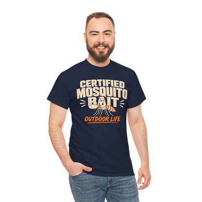 Certified Mosquito Bait Funny Camping Tee