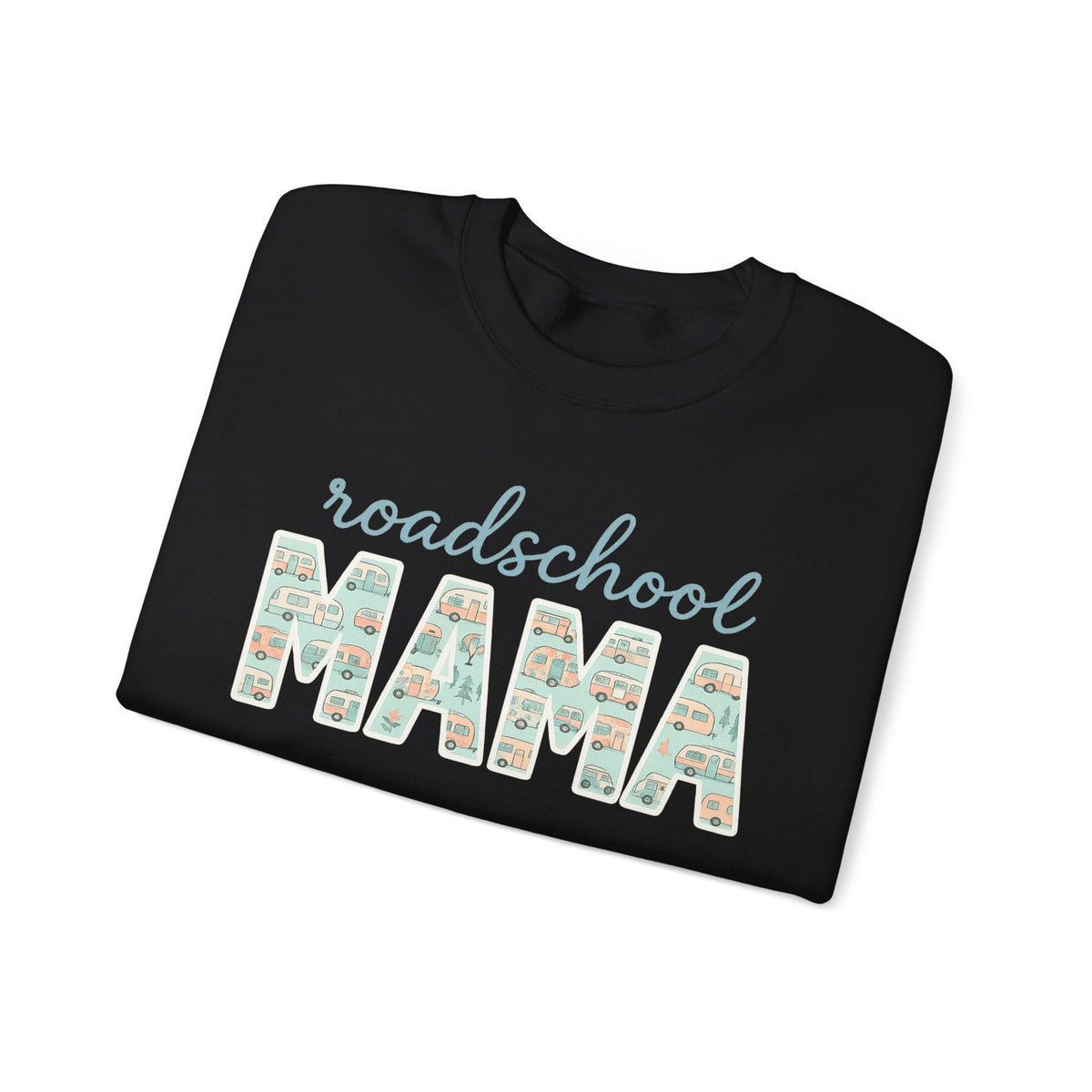 Roadschool Mama: Whimsical RV Education Design Funny Camping Sweatshirt