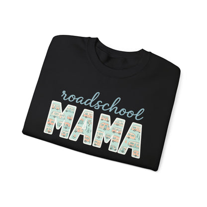 Roadschool Mama: Whimsical RV Education Design Funny Camping Sweatshirt