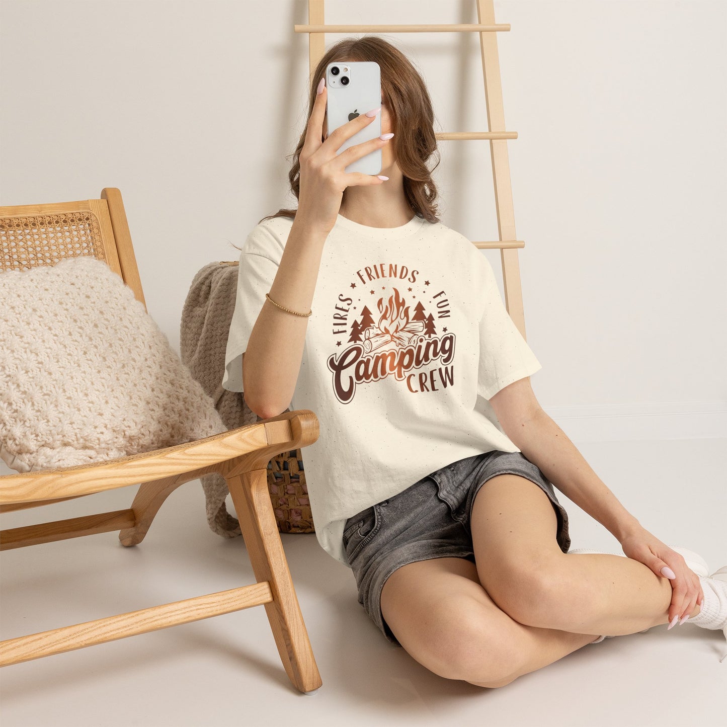 Camping Crew T-Shirt Fires Friends Fun Graphic Tee