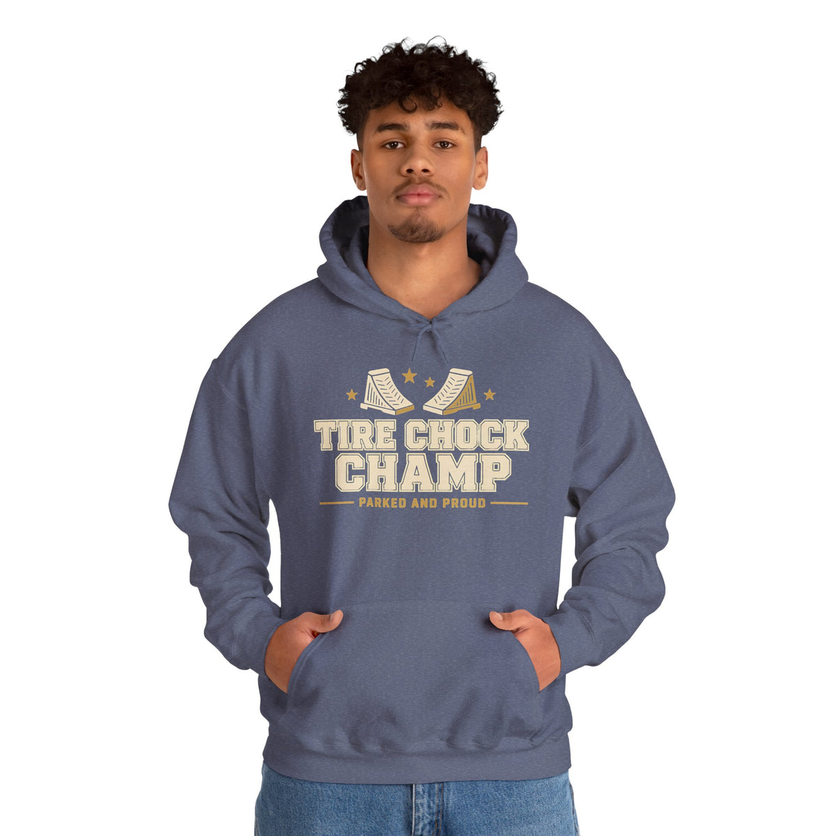 Tire Chock Champ Funny Camping Hoodie