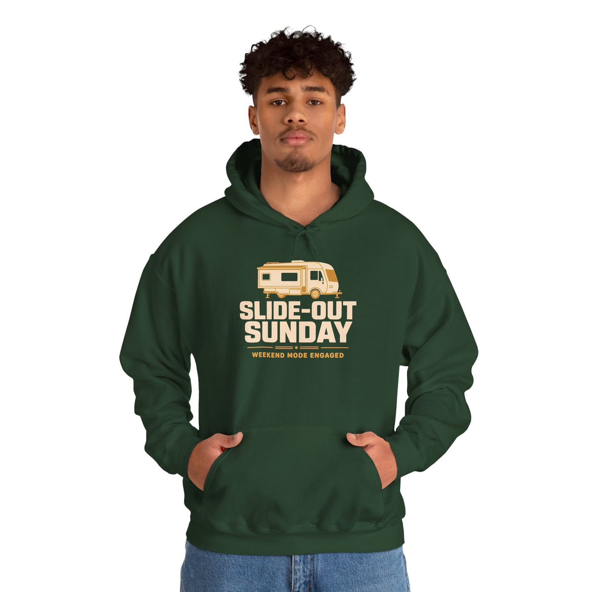 Slide-Out Sunday Funny Camping Hoodie