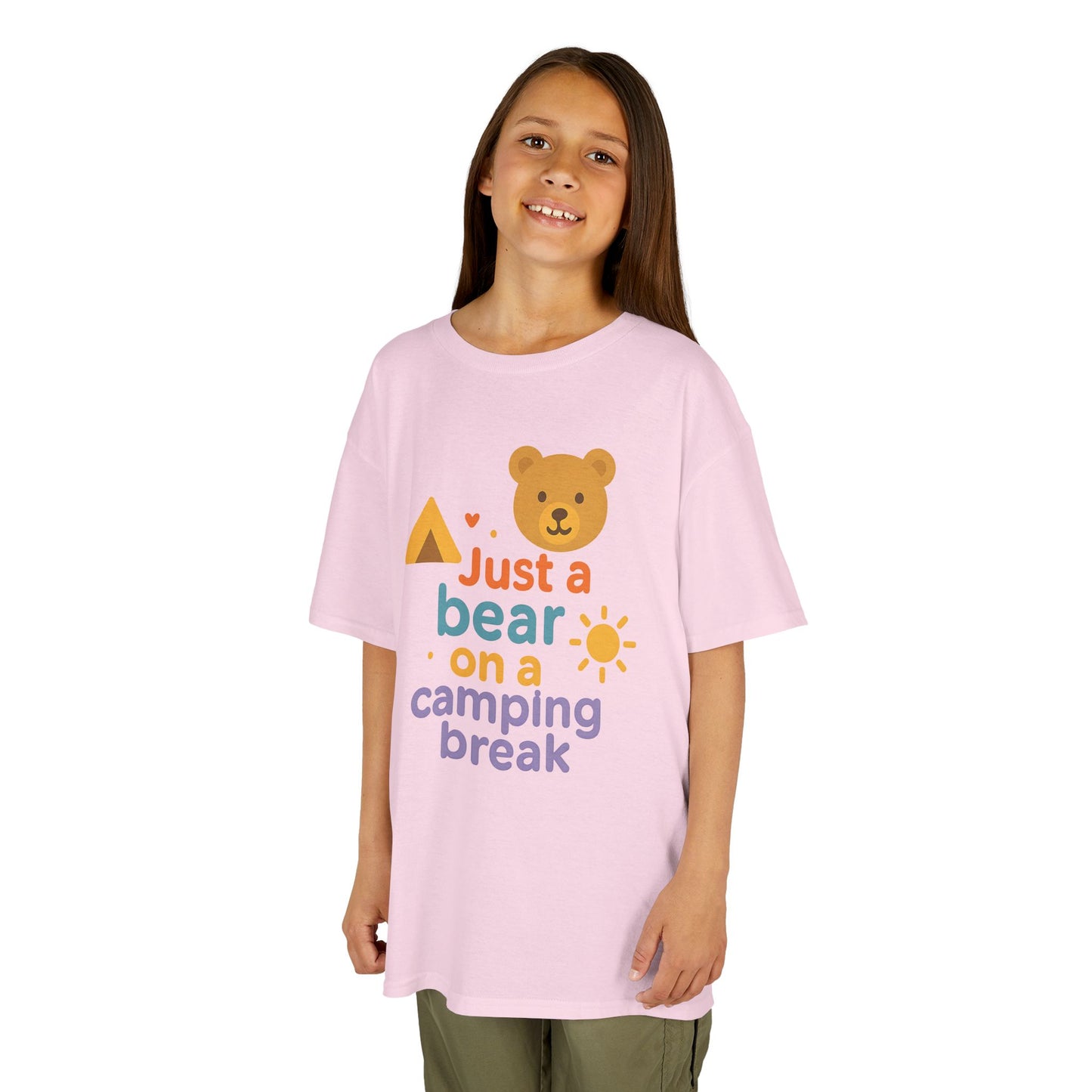 Bear Camping Adventure Youth Gildan Tee