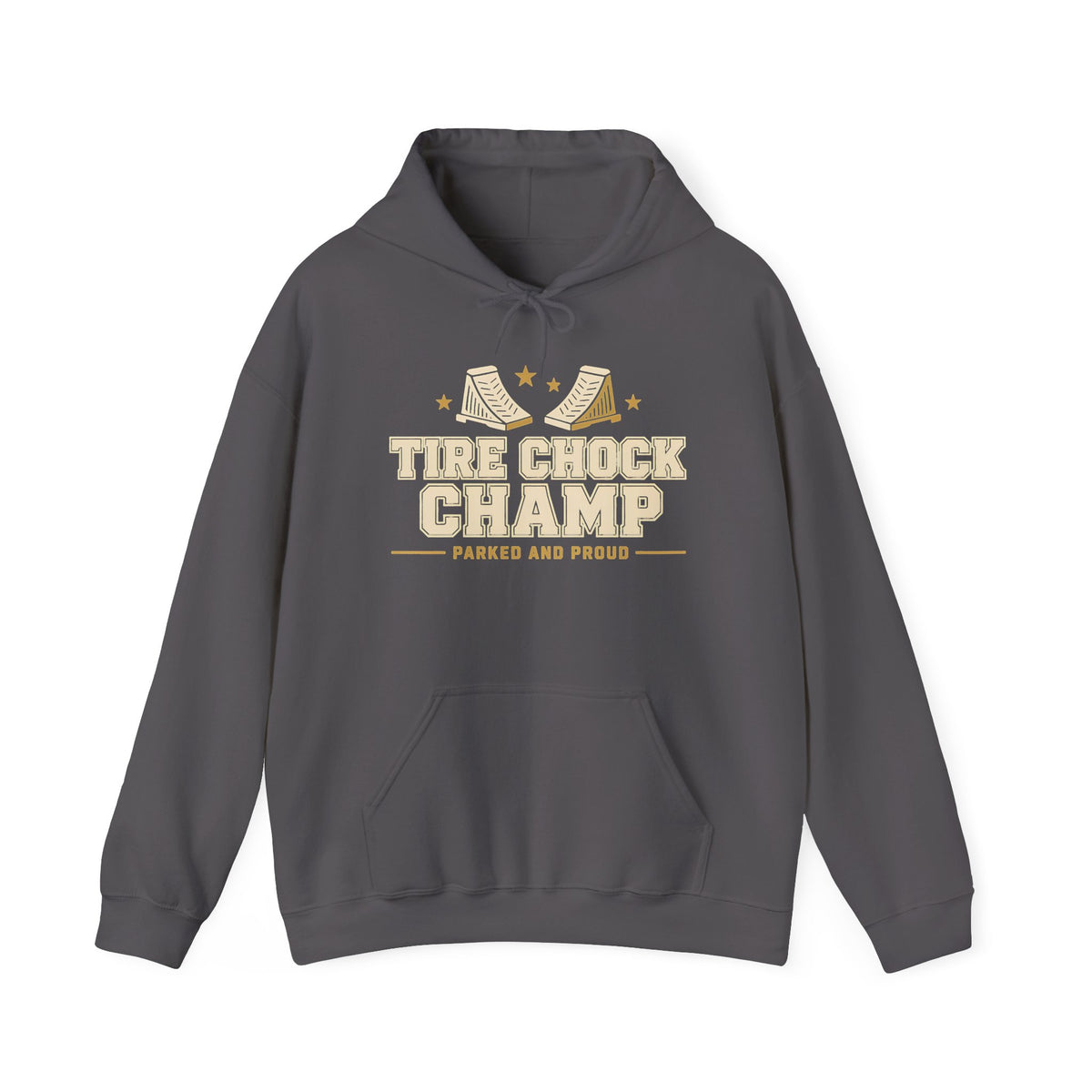 Tire Chock Champ Funny Camping Hoodie