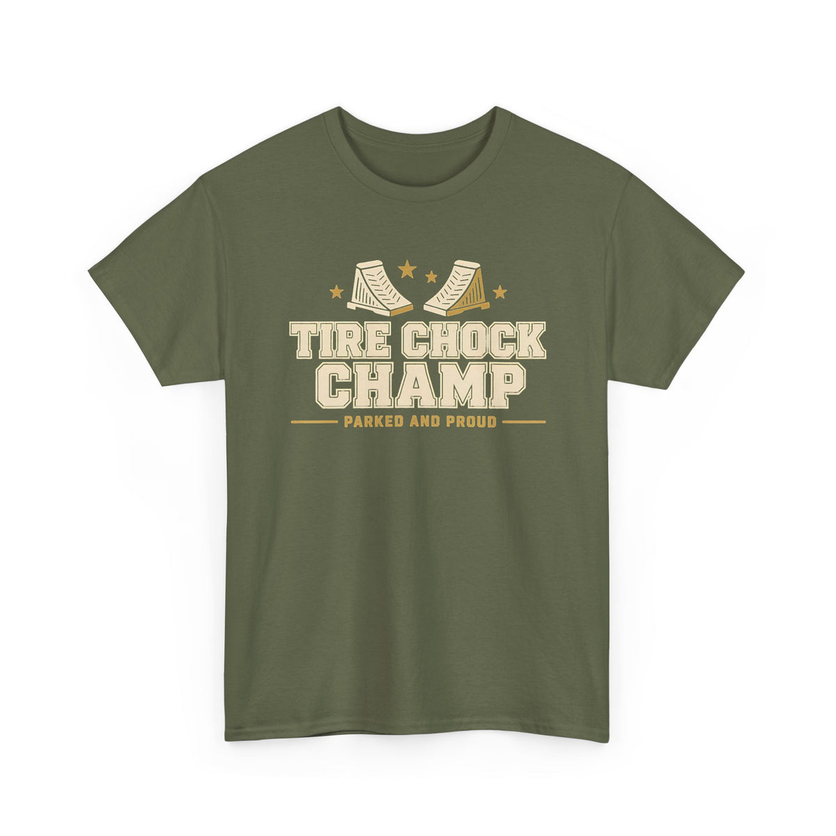 Tire Chock Champ Funny Camping Tee