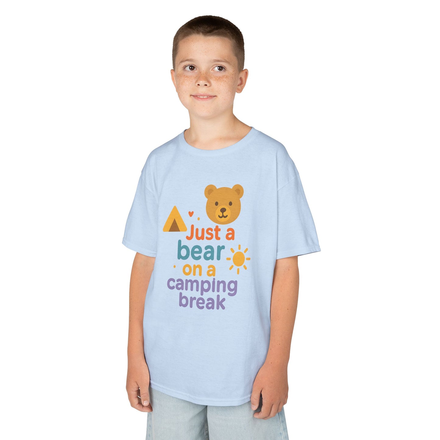 Bear Camping Adventure Youth Gildan Tee