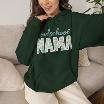 Roadschool Mama: Whimsical RV Education Design Funny Camping Hoodie